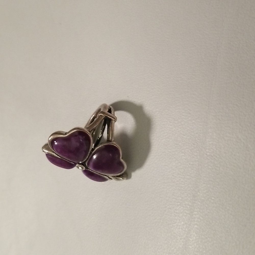 Women's Lucky Brand Purple Four Leaf Clover with Rhinestone Ring; Size 7 - Picture 3 of 8